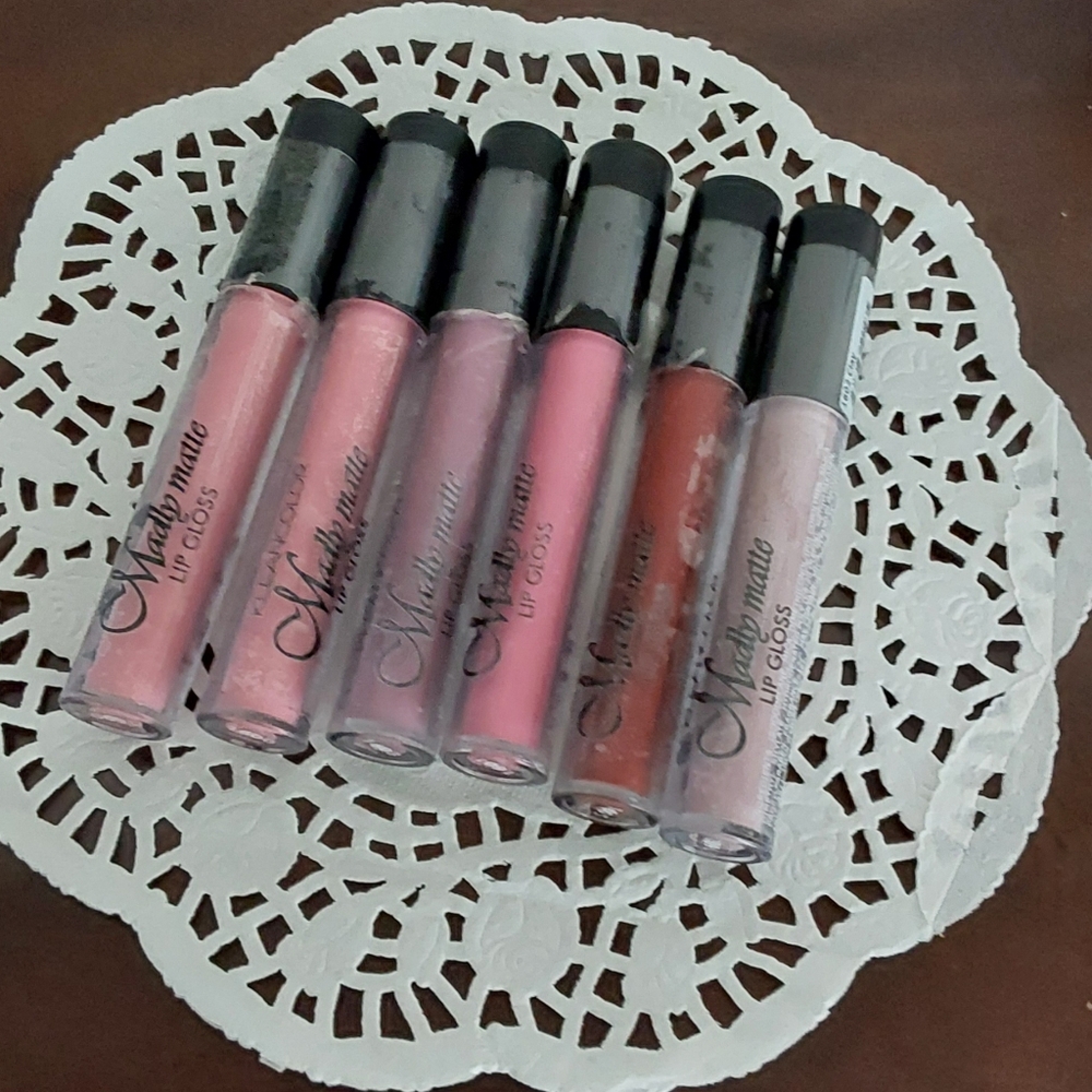 Kleancolor Matte Lip Gloss Set Of 6- Pink, Rose, Mauve & Nude Tones